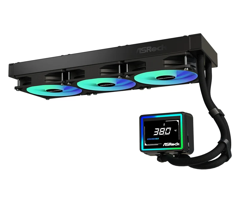 ASRock Challenger 360 Digital AIO Liquid Cooler (Black, White)
