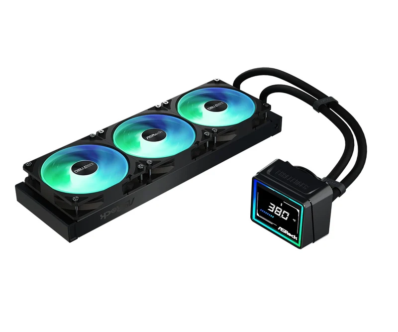ASRock Challenger 360 Digital AIO Liquid Cooler (Black, White)