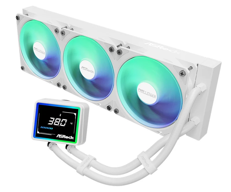 ASRock Challenger 360 Digital AIO Liquid Cooler (Black, White)