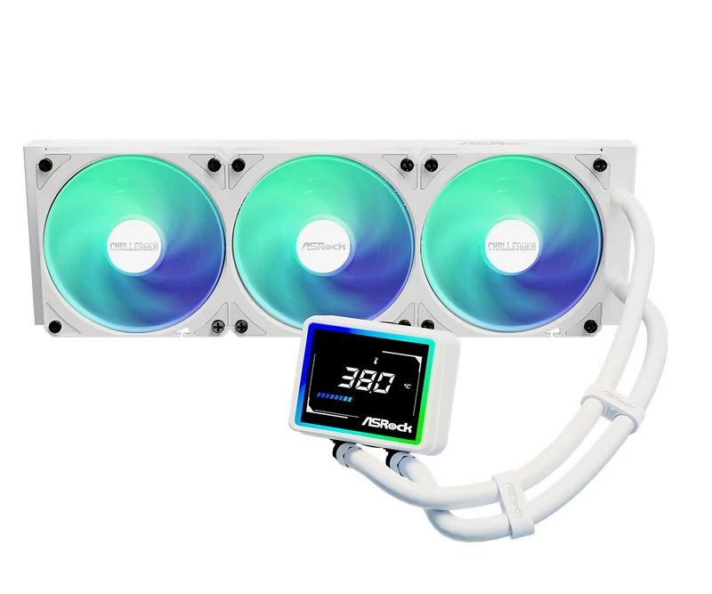ASRock Challenger 360 Digital AIO Liquid Cooler (Black, White)