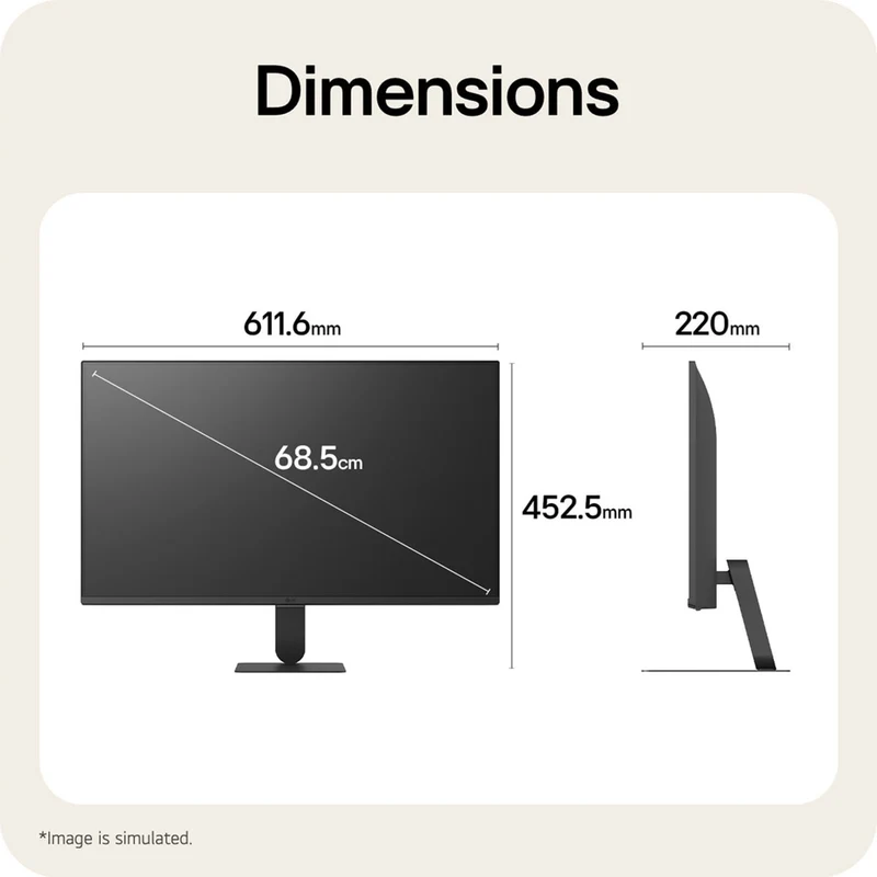 LG 27U511SB-B 27" FHD (1920x1080) 120Hz 5ms GTG IPS Smart Monitor for Streaming with webOS