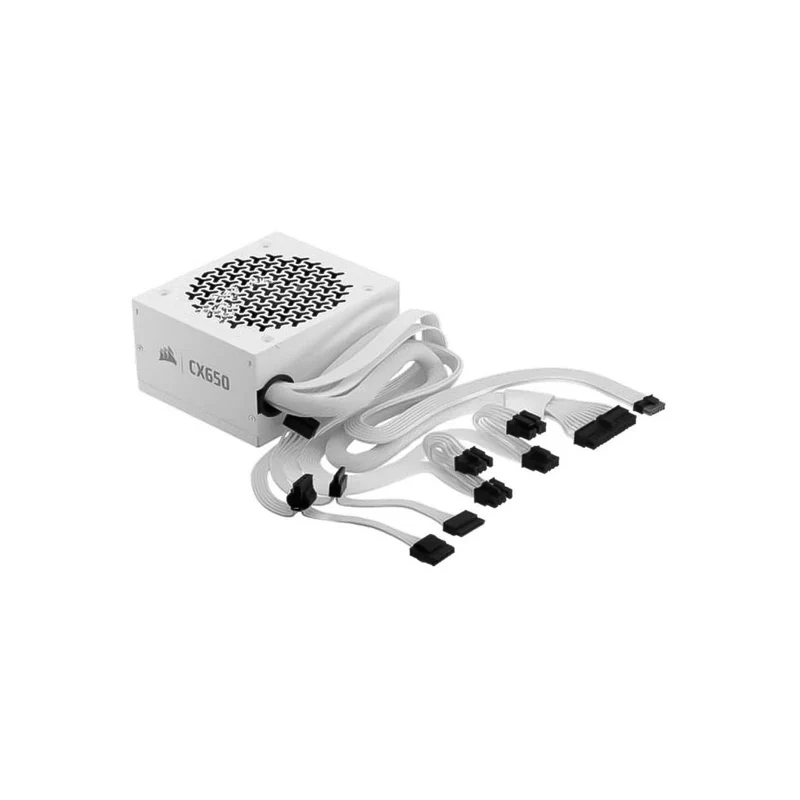 Corsair CX650 650W Cybenetics Gold ATX 3.1 Low-Noise Non-Modular Power Supply (White) (CP-9020328-NA)