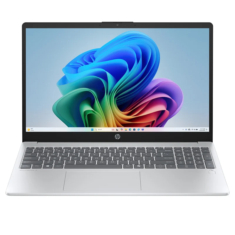HP OmniBook 3 15-fn0046AU Laptop Next Gen AI (Glacier Silver) | 15.6" FHD (1920x1080) IPS | Ryzen AI 5 330 | 16GB RAM | 512GB SSD | AMD Radeon 820M Graphics | Windows 11 Home | MS Office Home 2024 + HP Everyday 16" Laptop Briefcase