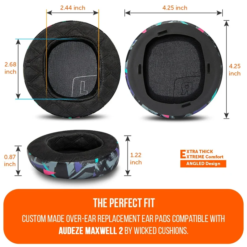 Wicked Cushions Audeze Maxwell 2 Earpads - WC FreeZe Cooling Gel (90s Black, Black, Emerald Tide, Geo Grey, The Simulation)