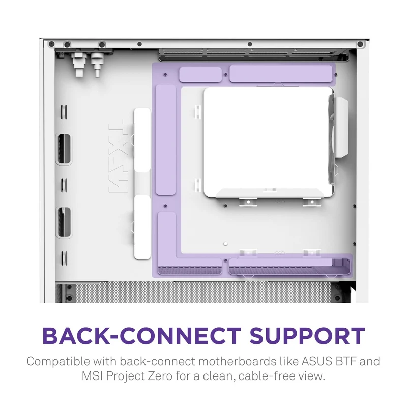 NZXT H3 Flow Micro-ATX Airflow PC Case with RGB Fans (Black, White) (CC-H31FB-R1, CC-H31FW-R1)