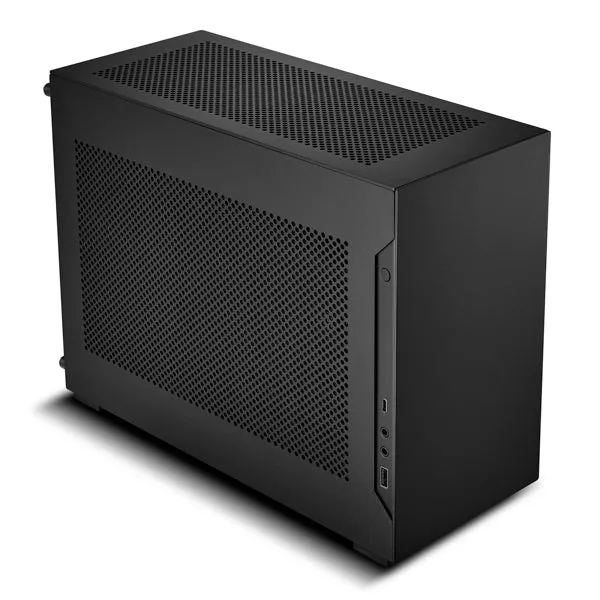 Lian Li A4-H20 Mini-ITX Dan SmallForm Factor PC Case (Black, Silver) (A4H2OX5, A4H2OA5)