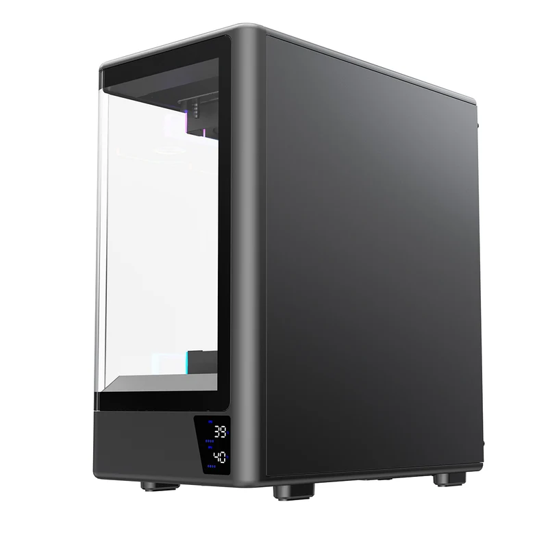 Coolman Astra M-ATX PC Case with Digital Screen Display (Black, White)
