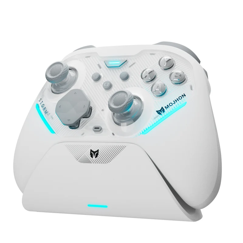 Bigbig Won Mojhon Storm Multi-Platform Wireless Controller for Win 10 & 11 / Nintendo Switch / Nintendo Switch 2 / Android / iOS (C04) (Black, White)