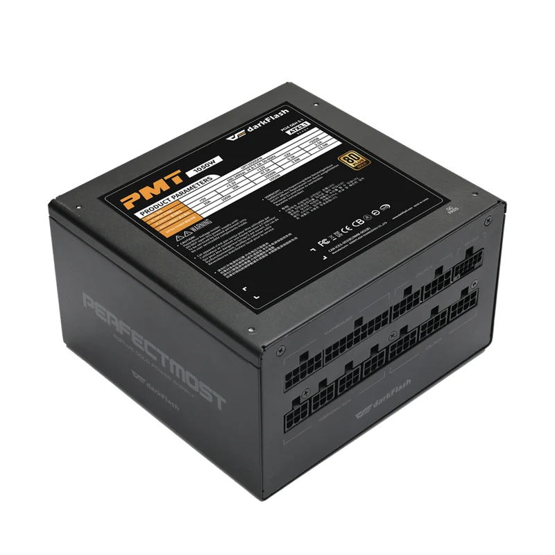 DarkFlash PMT1050 1050W 80+ Gold ATX 3.1 PCIe 5.1 Perfectmost Full Modular Power Supply (Black)