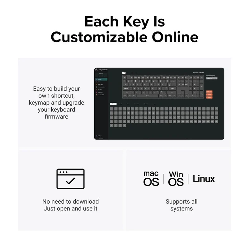 Keychron B36 Full-Size Keyboard and BM25 Mouse Wireless Combo (KCBD13)