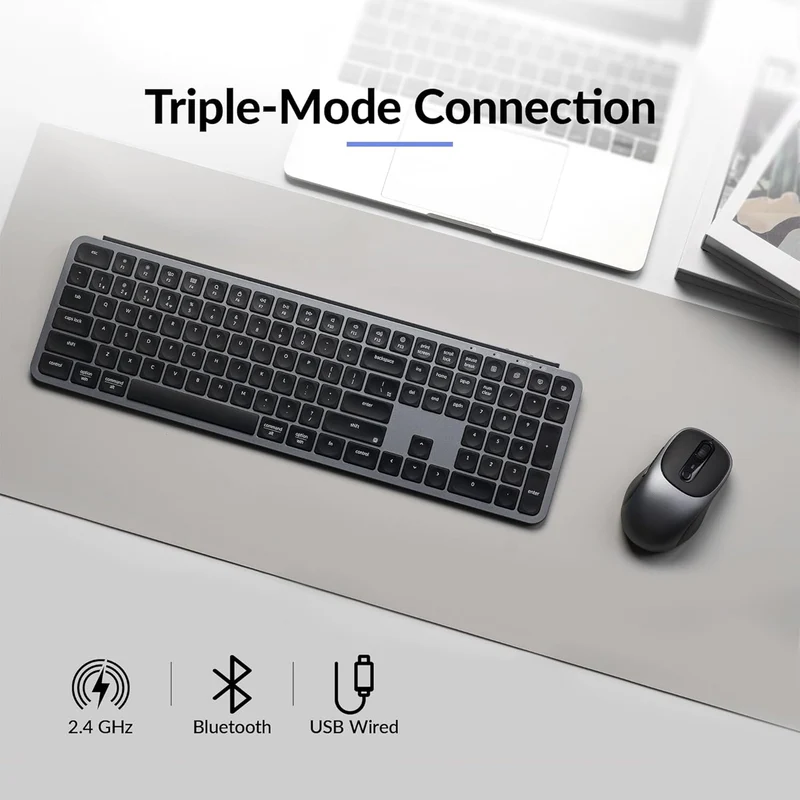 Keychron B6 Pro Full-Size Keyboard and BM24 Mouse Wireless Combo (KCBD4)