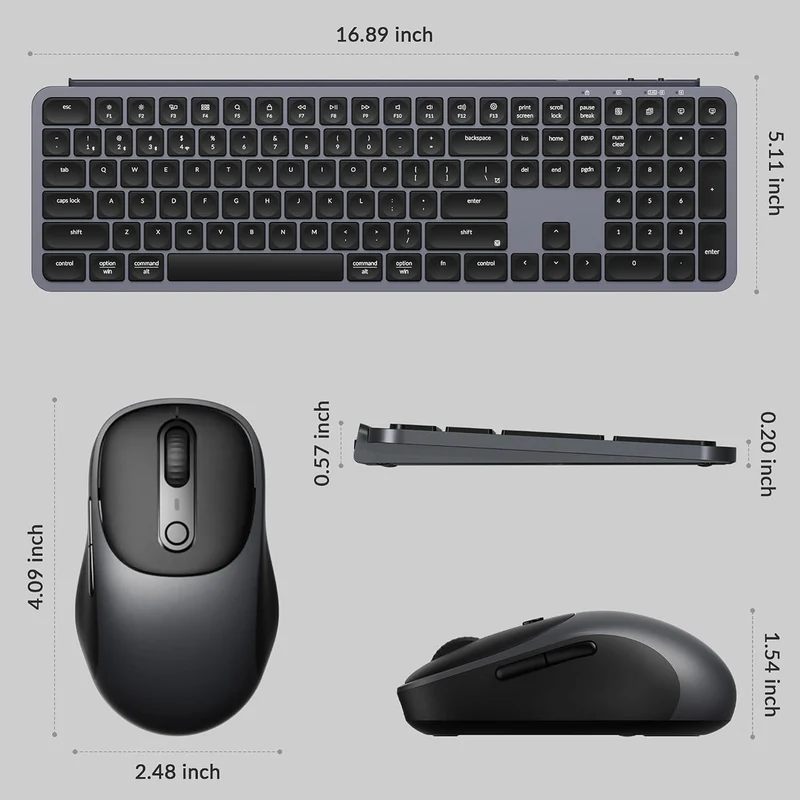 Keychron B6 Pro Full-Size Keyboard and BM24 Mouse Wireless Combo (KCBD4)
