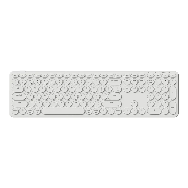 Keychron B5 Pro Ultra-Slim Lightweight Full-Size Wireless Keyboard (Ivory White) (B5P-K8)