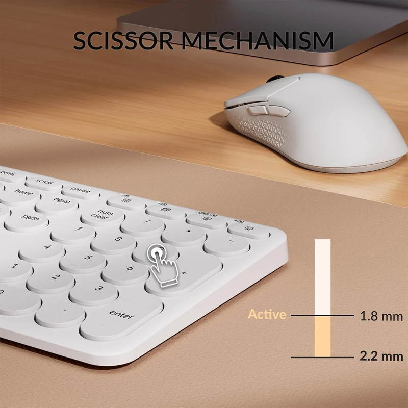 Keychron B5 Pro Ultra-Slim Lightweight Full-Size Wireless Keyboard (Ivory White) (B5P-K8)