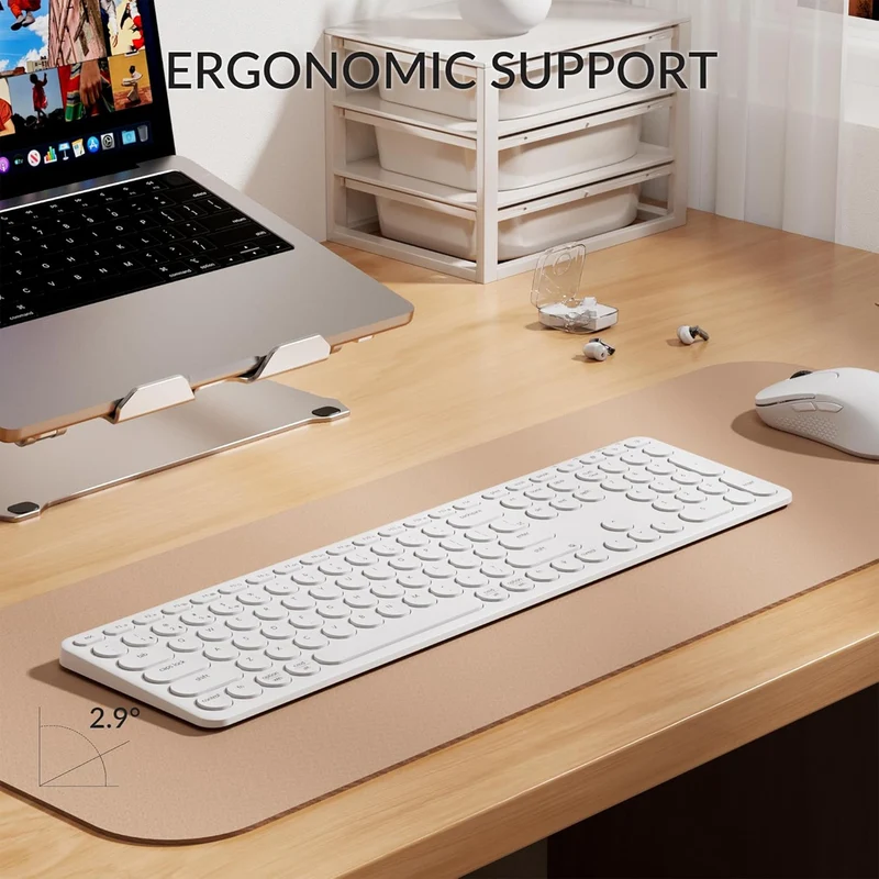 Keychron B5 Pro Ultra-Slim Lightweight Full-Size Wireless Keyboard (Ivory White) (B5P-K8)