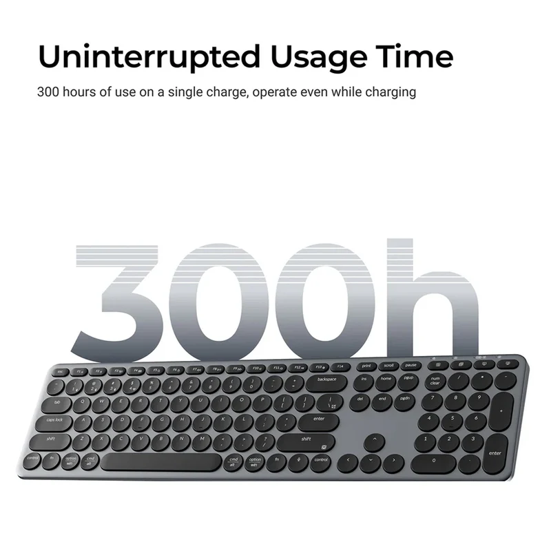 Keychron B5 Pro Ultra-Slim Lightweight Full-Size Wireless Keyboard (Space Gray) (B5P-K1)