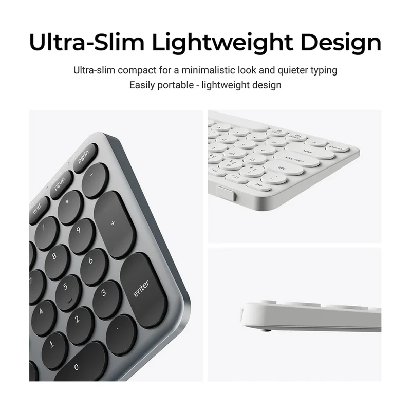 Keychron B5 Pro Ultra-Slim Lightweight Full-Size Wireless Keyboard (Space Gray) (B5P-K1)