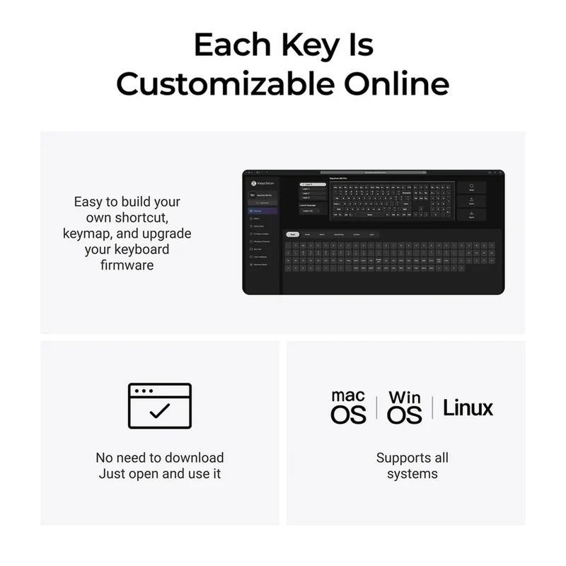 Keychron B5 Pro Ultra-Slim Lightweight Full-Size Wireless Keyboard (Space Gray) (B5P-K1)