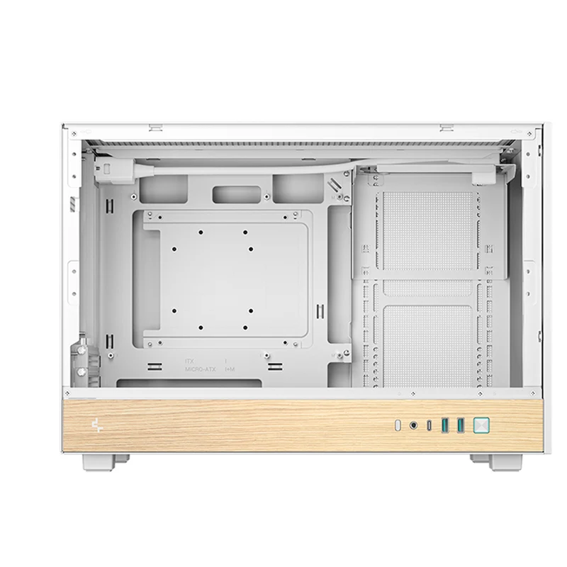 DeepCool CH260 Wood High Airflow Compact M-ATX Wood Grain PC Case (Black, White) (R-CH260-BKNWM0-G-1, R-CH260-WHNWM0-G-1)