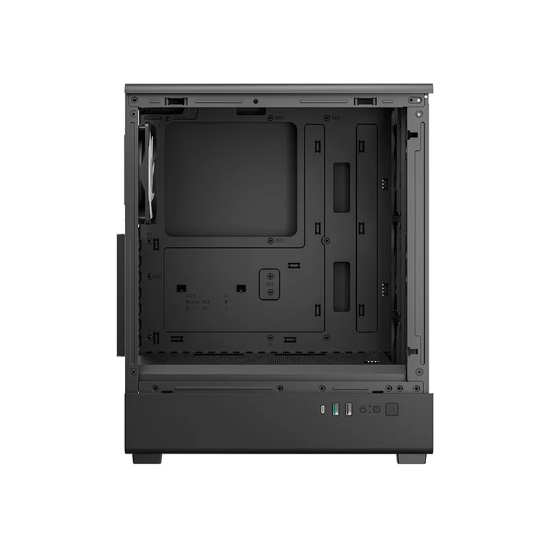 DeepCool CC550 4F Tempered Glass High-Airflow Mid-Tower ATX PC Case (Black) (R-CC550BKANA4-G)