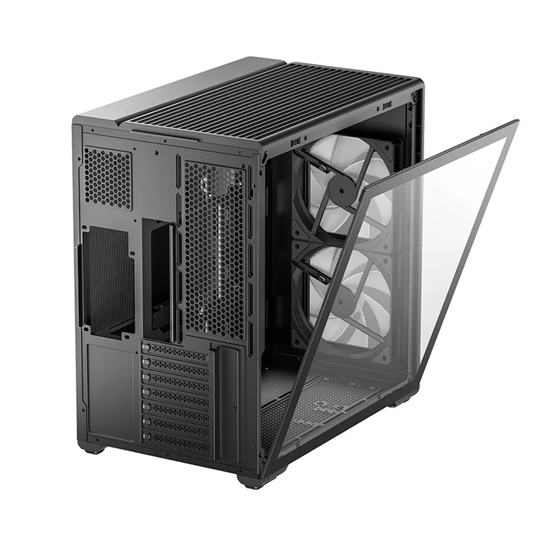 DeepCool CG590 Mesh 2F Mid-Tower ATX PC Case with Pre-Installed 2x160mm ARGB Fans (Black) (R-CG590MESH-BKANA2-G)