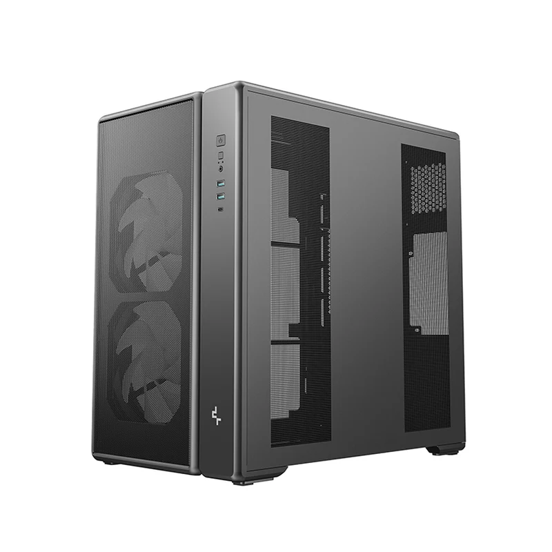 DeepCool CG590 Mesh 2F Mid-Tower ATX PC Case with Pre-Installed 2x160mm ARGB Fans (Black) (R-CG590MESH-BKANA2-G)