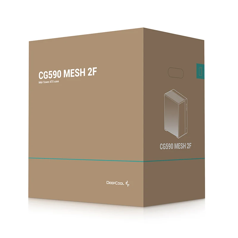 DeepCool CG590 Mesh 2F Mid-Tower ATX PC Case with Pre-Installed 2x160mm ARGB Fans (Black) (R-CG590MESH-BKANA2-G)
