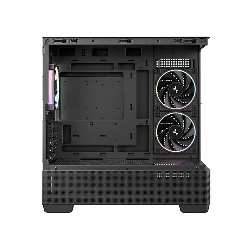 DeepCool CG380U 3F Panoramic Curved Glass M-ATX PC Case (Black) (R-CG380U-BKAGM3-G)