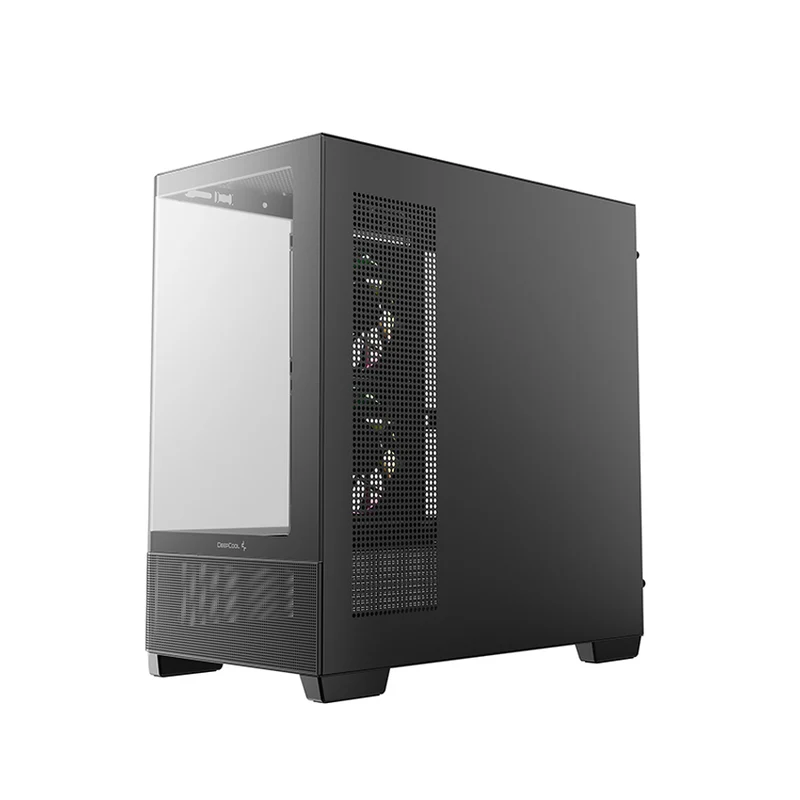DeepCool CG380U 3F Panoramic Curved Glass M-ATX PC Case (Black) (R-CG380U-BKAGM3-G)