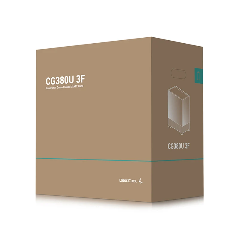 DeepCool CG380U 3F Panoramic Curved Glass M-ATX PC Case (Black) (R-CG380U-BKAGM3-G)