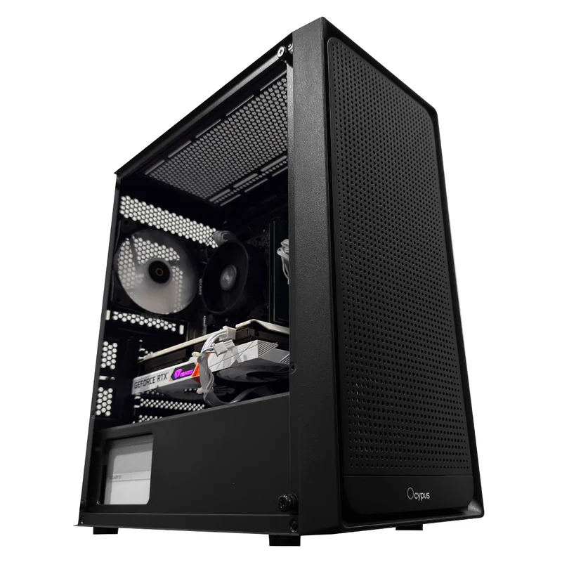 Alpha C50 Black Desktop Gaming PC | AMD Ryzen 5 5500 | 16GB(2x8GB) RAM | 512GB SSD | RTX 3050 | Windows 11 Pro