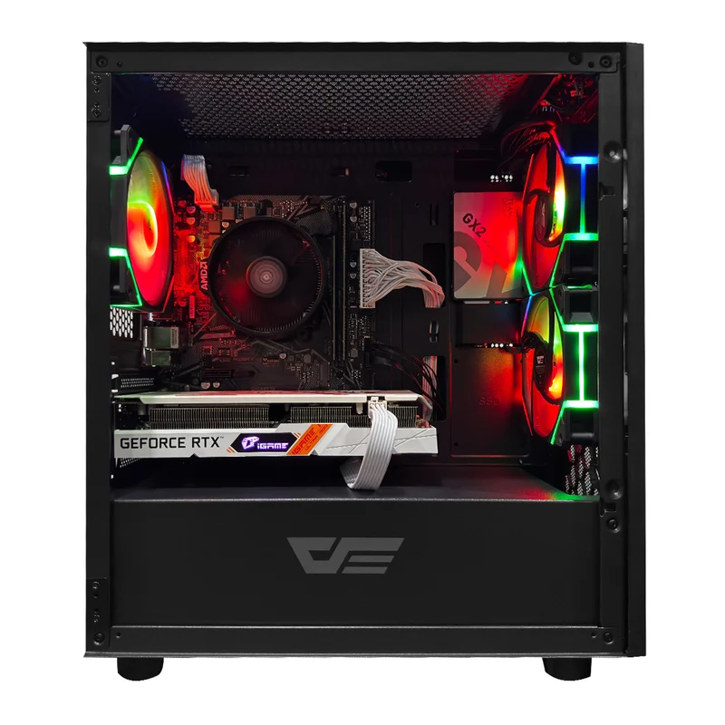 Alpha DLM21 Black Desktop Gaming PC | AMD Ryzen 5 5500 | 16GB(2x8GB) RAM | 512GB SSD | RTX 3050 | Windows 11 Pro