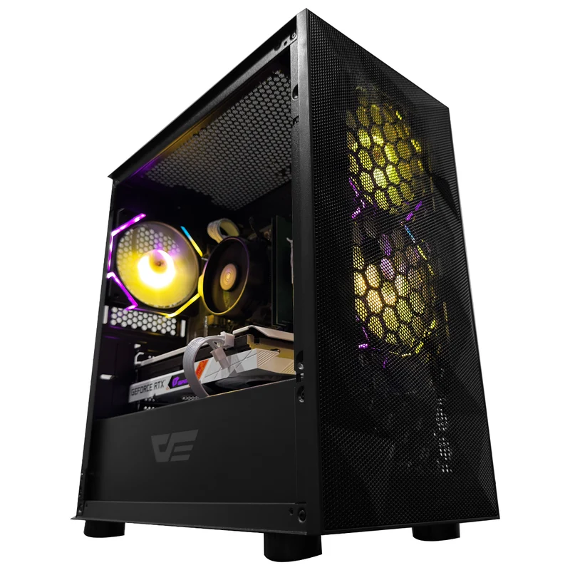 Alpha DLM21 Black Desktop Gaming PC | AMD Ryzen 5 5500 | 16GB(2x8GB) RAM | 512GB SSD | RTX 3050 | Windows 11 Pro