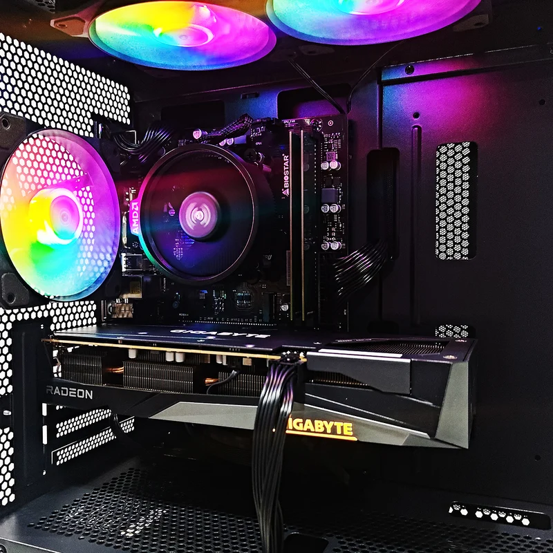 Alpha Pano M110A Black Desktop Gaming PC | AMD Ryzen 5 5500 | 16GB (2x8GB) RAM | 512GB SSD | RX 7600 | Windows 11 Pro