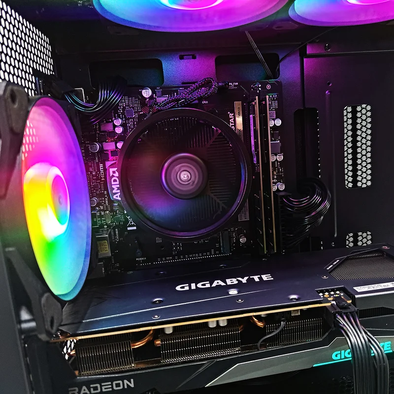 Alpha Pano M110A Black Desktop Gaming PC | AMD Ryzen 5 5500 | 16GB (2x8GB) RAM | 512GB SSD | RX 7600 | Windows 11 Pro