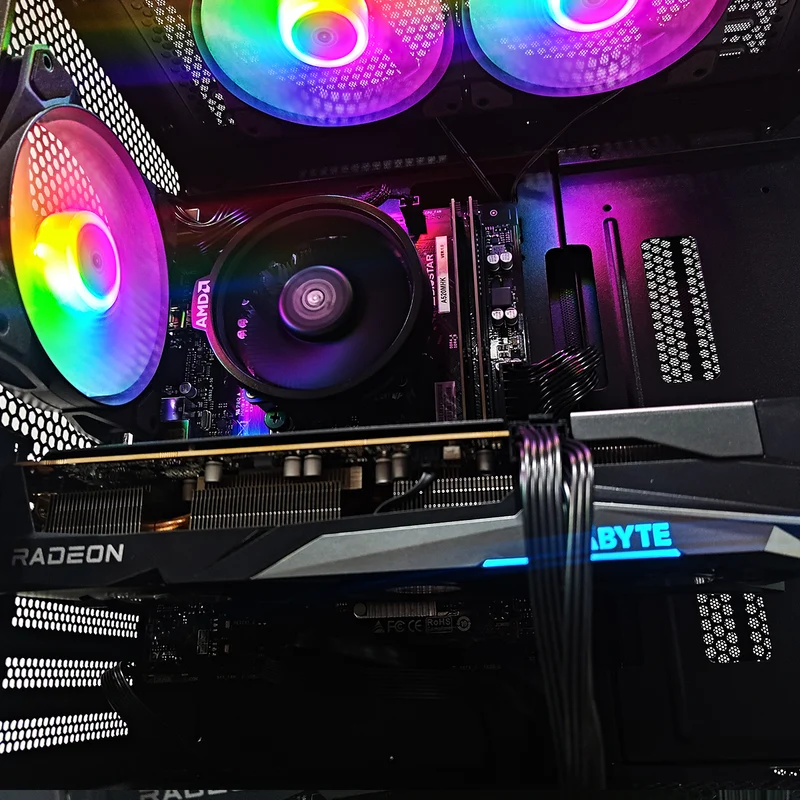 Alpha Pano M110A Black Desktop Gaming PC | AMD Ryzen 5 5500 | 16GB (2x8GB) RAM | 512GB SSD | RX 7600 | Windows 11 Pro