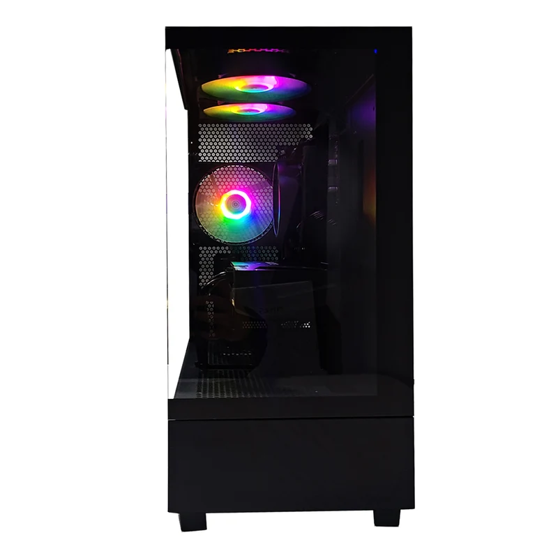 Alpha Pano M110A Black Desktop Gaming PC | AMD Ryzen 5 5500 | 16GB (2x8GB) RAM | 512GB SSD | RX 7600 | Windows 11 Pro