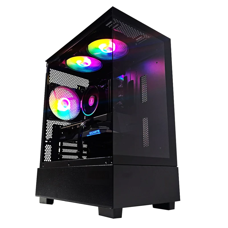 Alpha Pano M110A Black Desktop Gaming PC | AMD Ryzen 5 5500 | 16GB (2x8GB) RAM | 512GB SSD | RX 7600 | Windows 11 Pro