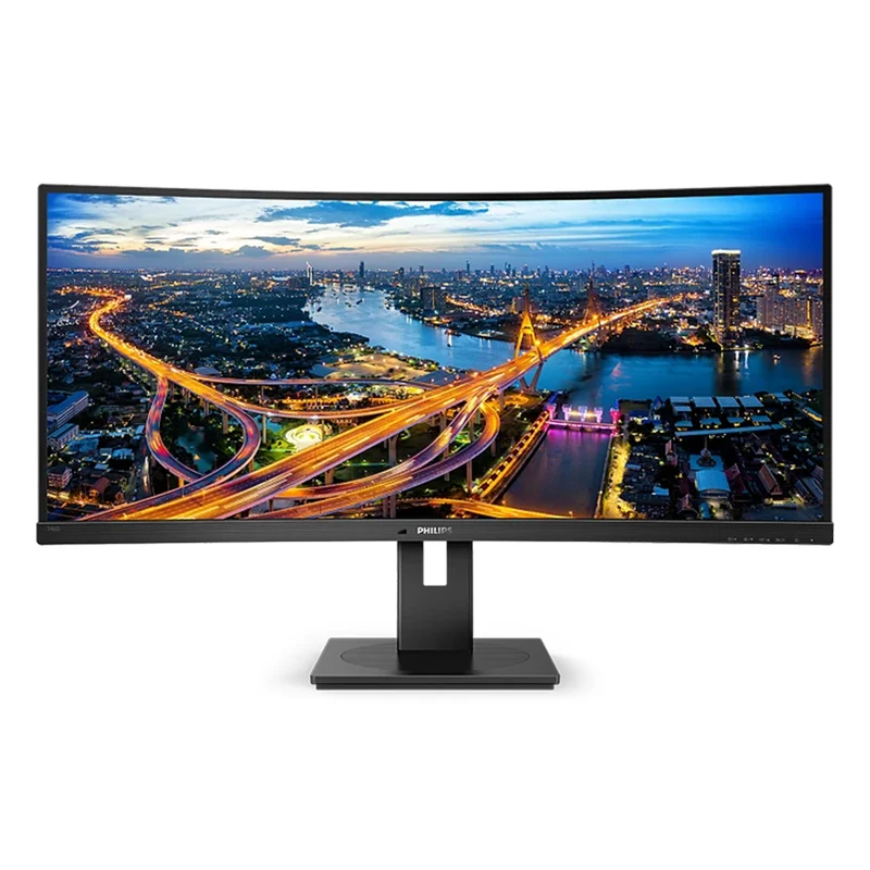 Philips B Line 346B1C/71 34" WQHD (3440x1440) 100Hz 4ms GTG VA Curved Ultrawide LCD Monitor with USB-C Dock and Tilt/ Height/ Swivel Adjustment (Black)