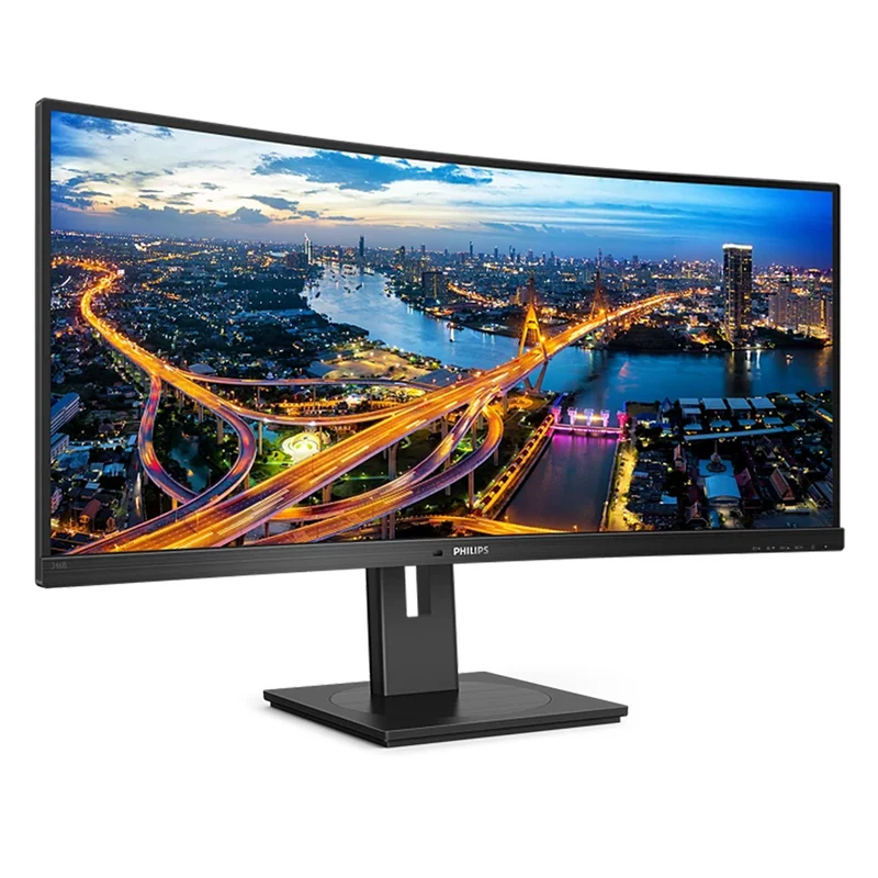 Philips B Line 346B1C/71 34" WQHD (3440x1440) 100Hz 4ms GTG VA Curved Ultrawide LCD Monitor with USB-C Dock and Tilt/ Height/ Swivel Adjustment (Black)