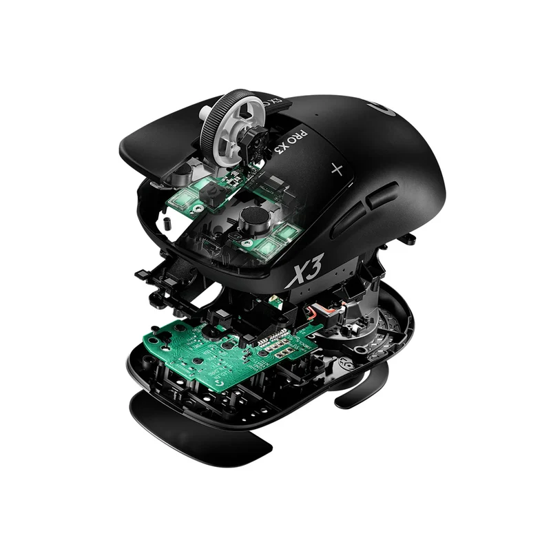 Logitech Pro X3 Superstrike Lightspeed Wireless Gaming Mouse (Midnight Black, Pink Eclipse)
