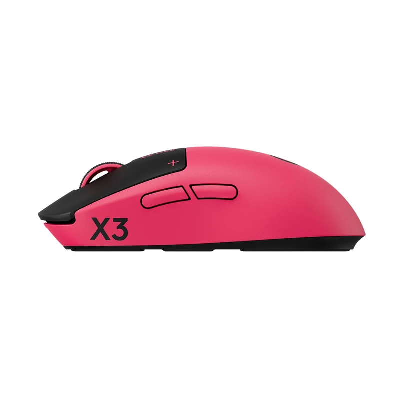 Logitech Pro X3 Superstrike Lightspeed Wireless Gaming Mouse (Midnight Black, Pink Eclipse)