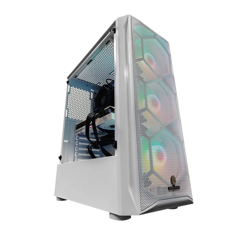 Alpha Aurora White Desktop Gaming PC | AMD Ryzen 5 5500 | 16GB (2x8GB) RAM | 512GB SSD | RTX 3050 | Windows 11 Pro