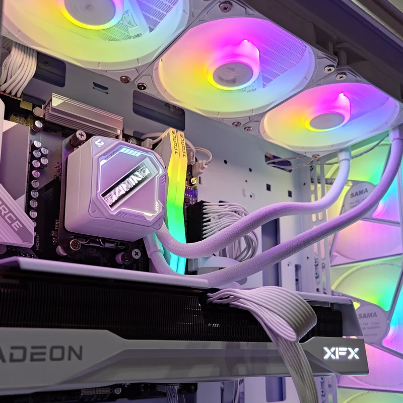 Optima Z60 White Desktop Gaming PC | AMD Ryzen 7 9700X | 32GB (2x16GB) RAM | 1TB SSD | RX 9070 XT | Windows 11 Pro