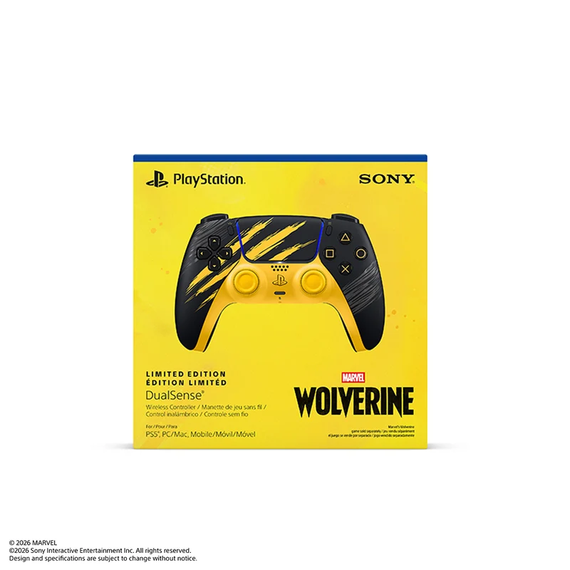 PS5 Dualsense Wireless Controller Marvels Wolverine Battle Yellow Limited Edition (CFI-ZCT2G ZJ)
