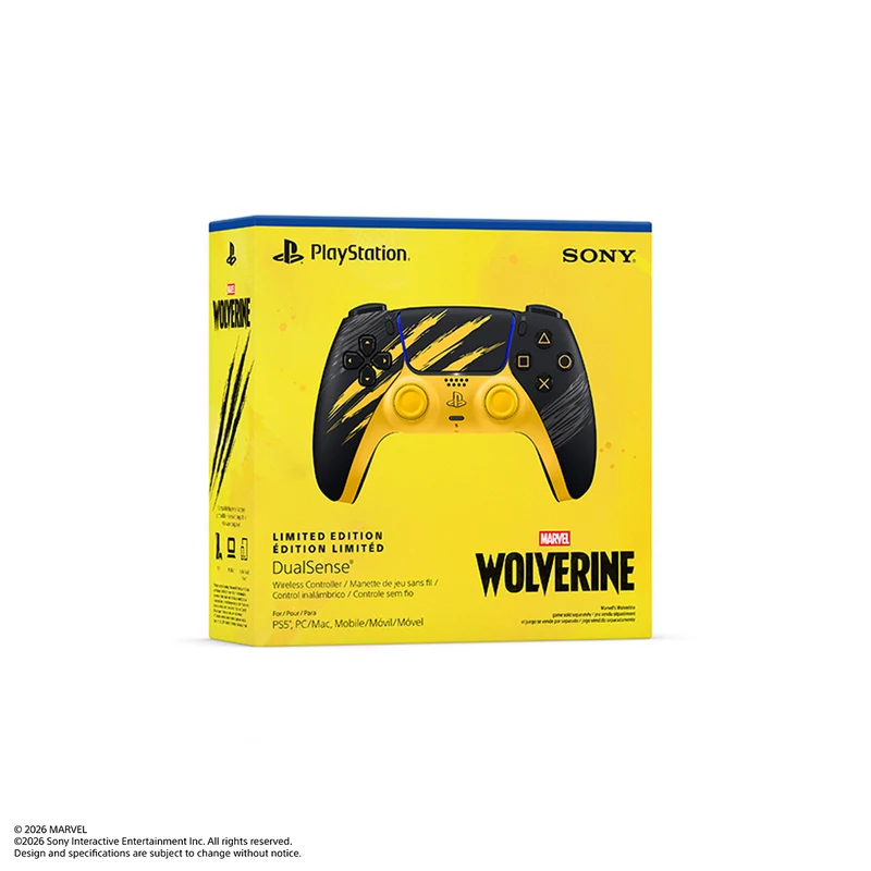 PS5 Dualsense Wireless Controller Marvels Wolverine Battle Yellow Limited Edition (CFI-ZCT2G ZJ)