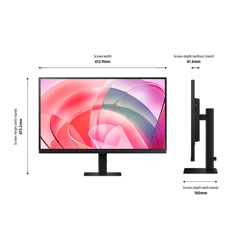 Samsung ViewFinity S7 LS27H700EAEXXP 27" 4K (3840x2160) 60Hz 5ms GTG IPS Auto Source Switch+ Monitor with Tilt Adjustment