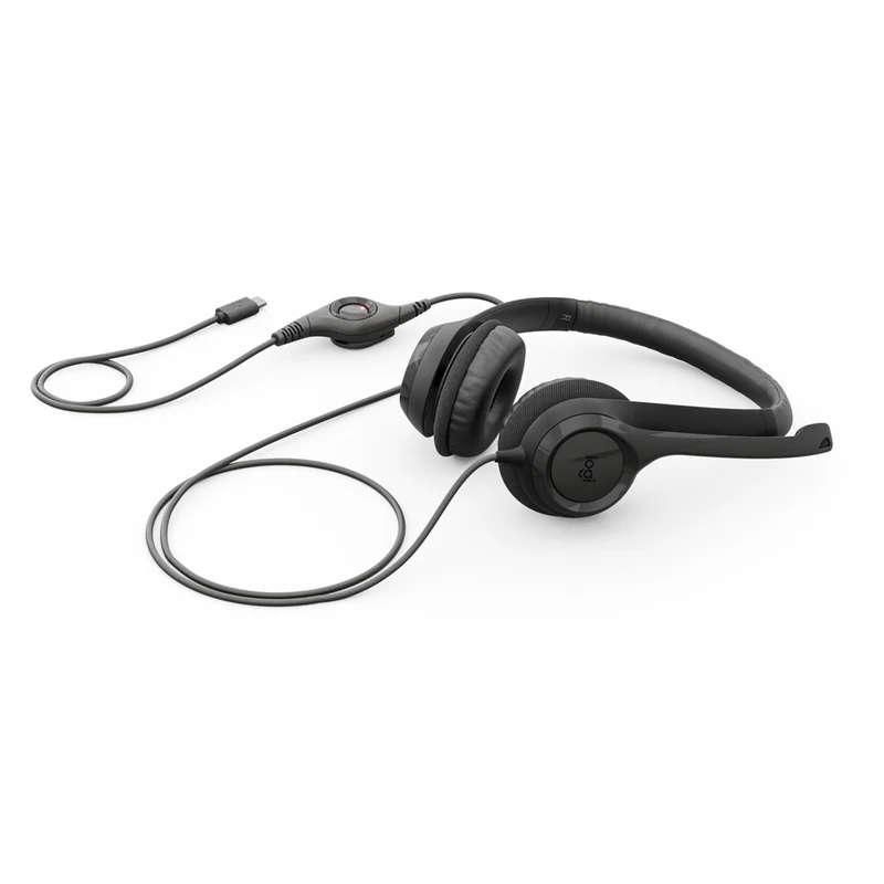 Logitech H390 USB-C Computer Headset (Midnight Black) (981-001577)