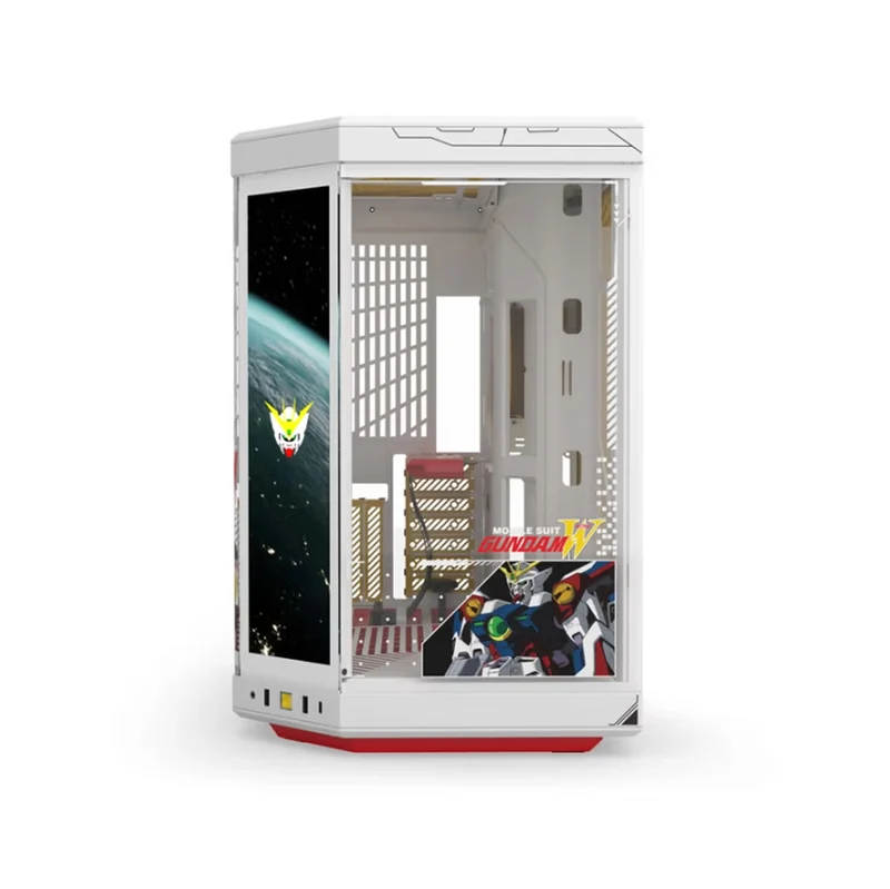Hyte Gundam Wing Y70 Touch Infinite Dual Chamber ATX Mid-Tower Modern Aesthetic Case (White) (CS-HYTE-Y70TTI-GWING)