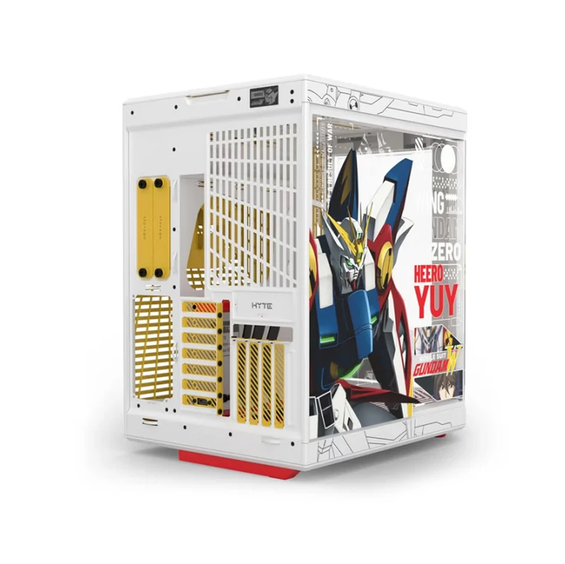 Hyte Gundam Wing Y70 Touch Infinite Dual Chamber ATX Mid-Tower Modern Aesthetic Case (White) (CS-HYTE-Y70TTI-GWING)
